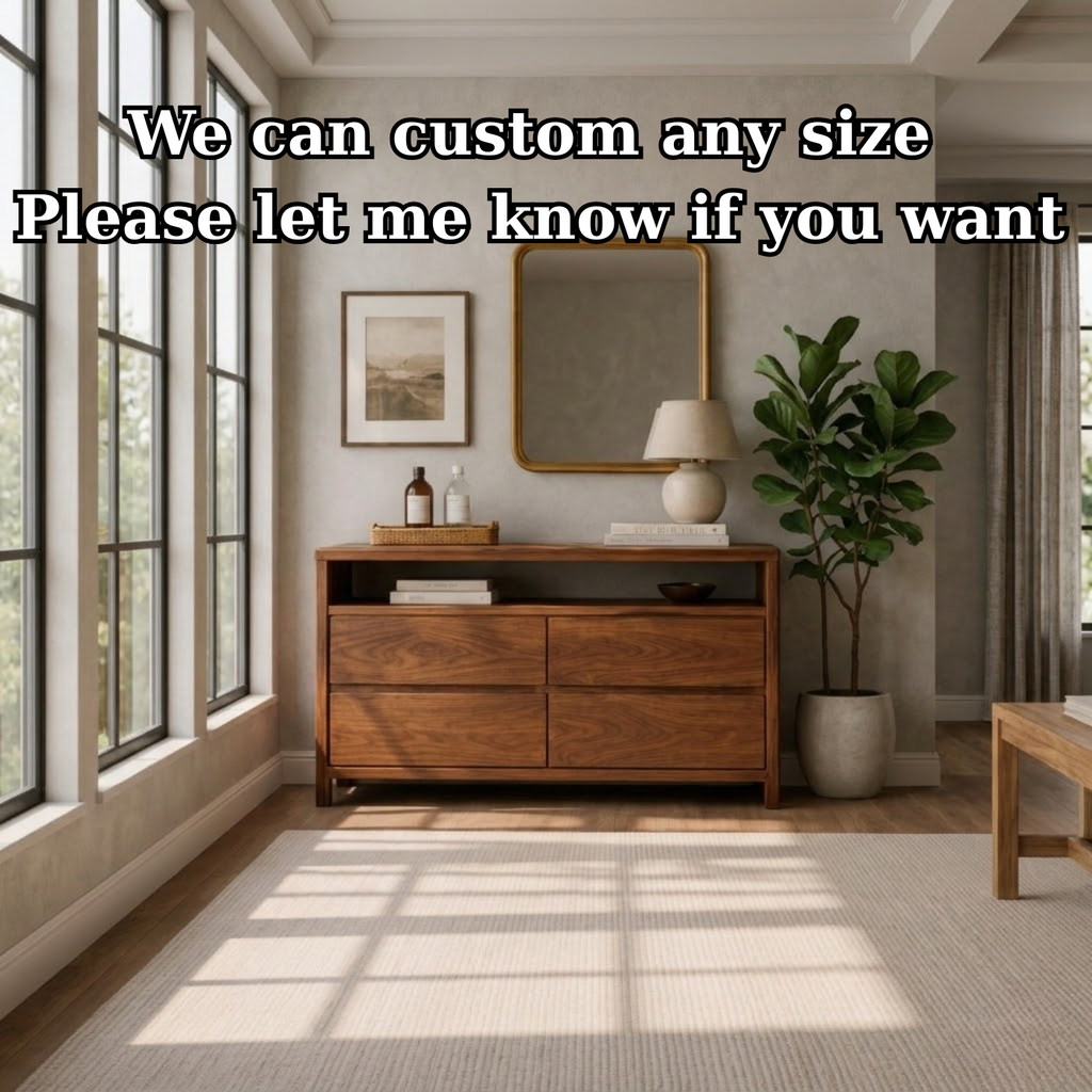 Solid Wood Console Table with Open Shelf and Drawer Storage for Modern Living Room - view 7 of 9