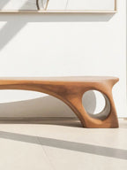 Modern Sculptural Bench With Curved Design For Living Room - view 4 of 7