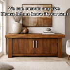 Solid Wood Console Cabinet – Modern Rustic Entryway Storage Table with Double Doors - view 7 of 9
