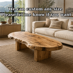 Live Edge Solid Wood Coffee Table, Rustic Organic Modern Center Table - view 7 of 9