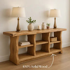 Handcrafted Solid Wood Sculptural Console Table – Organic Modern Design - view 3 of 5