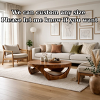 Round Solid Wood Coffee Table with Sculptural Base in Deep Walnut Finish - view 7 of 9