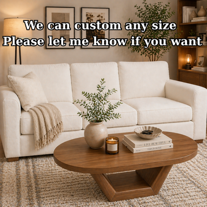 Solid Wood Coffee Table with Sculptural Base - view 7 of 9