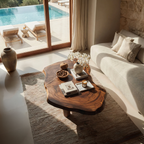 Organic Live Edge Coffee Table with Rounded Solid Legs - view 5 of 7