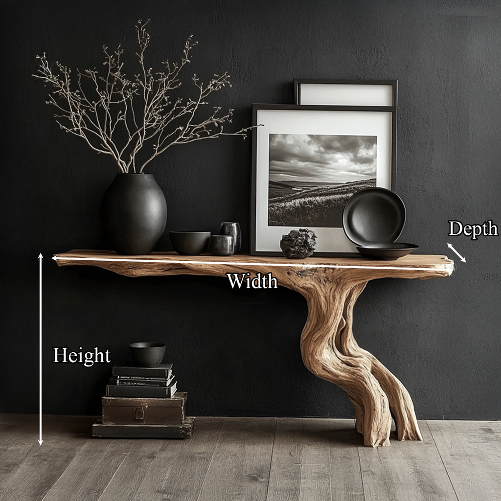 Rustic Console Table Driftwood Live Edge Natural Wood Gift - view 5 of 5