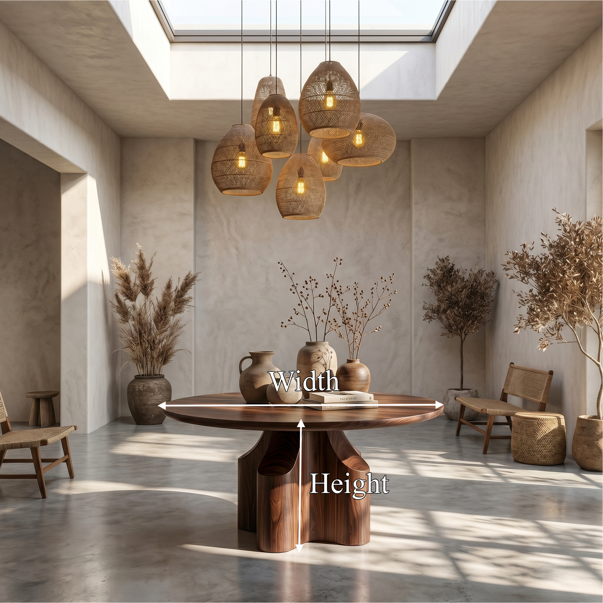 Contemporary Foyer Table With Sculptural Solid Wood Pedestal Base For Entryway And Hallway - view 8 of 8
