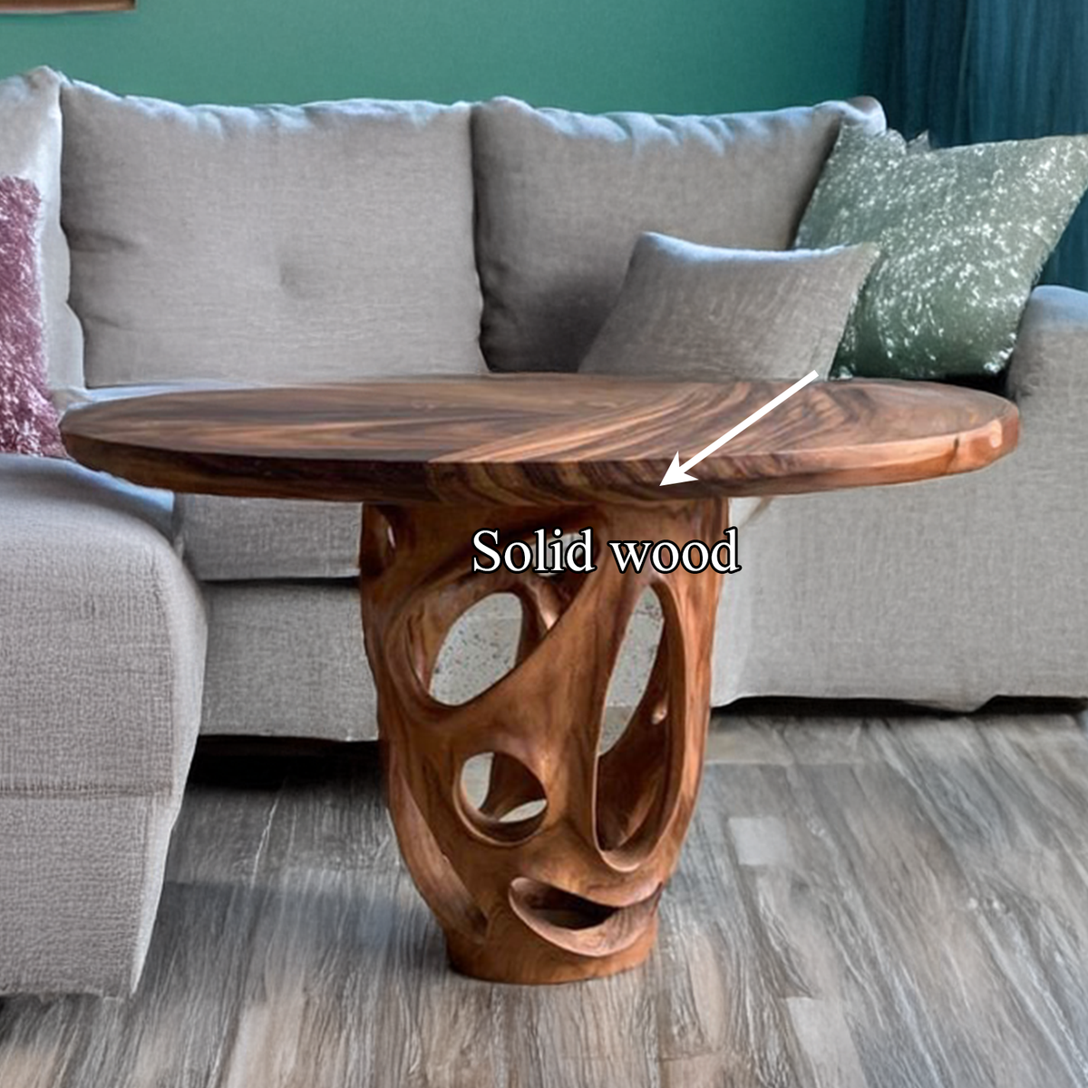 Rustic Coffee Table Live Edge Handmade Decor Gift - view 4 of 5