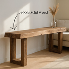 Handcrafted Solid Wood Live Edge Console, Console Table - view 3 of 5