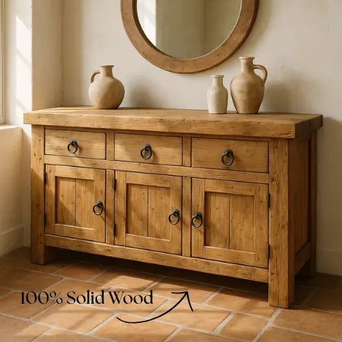 Handcrafted Solid Wood Console Table, Rustic Farmhouse Charm - view 3 of 5