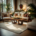 Natural Wood Coffee Table with Dual Circular Open Frame Base - view 2 of 7