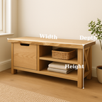 Handcrafted Solid Wood Bench – Modern Rustic Seating with X-Accent and Storage - view 3 of 6