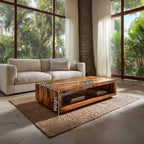 Minimalist Solid Wood Coffee Table With Open Shelf - view 8 of 8