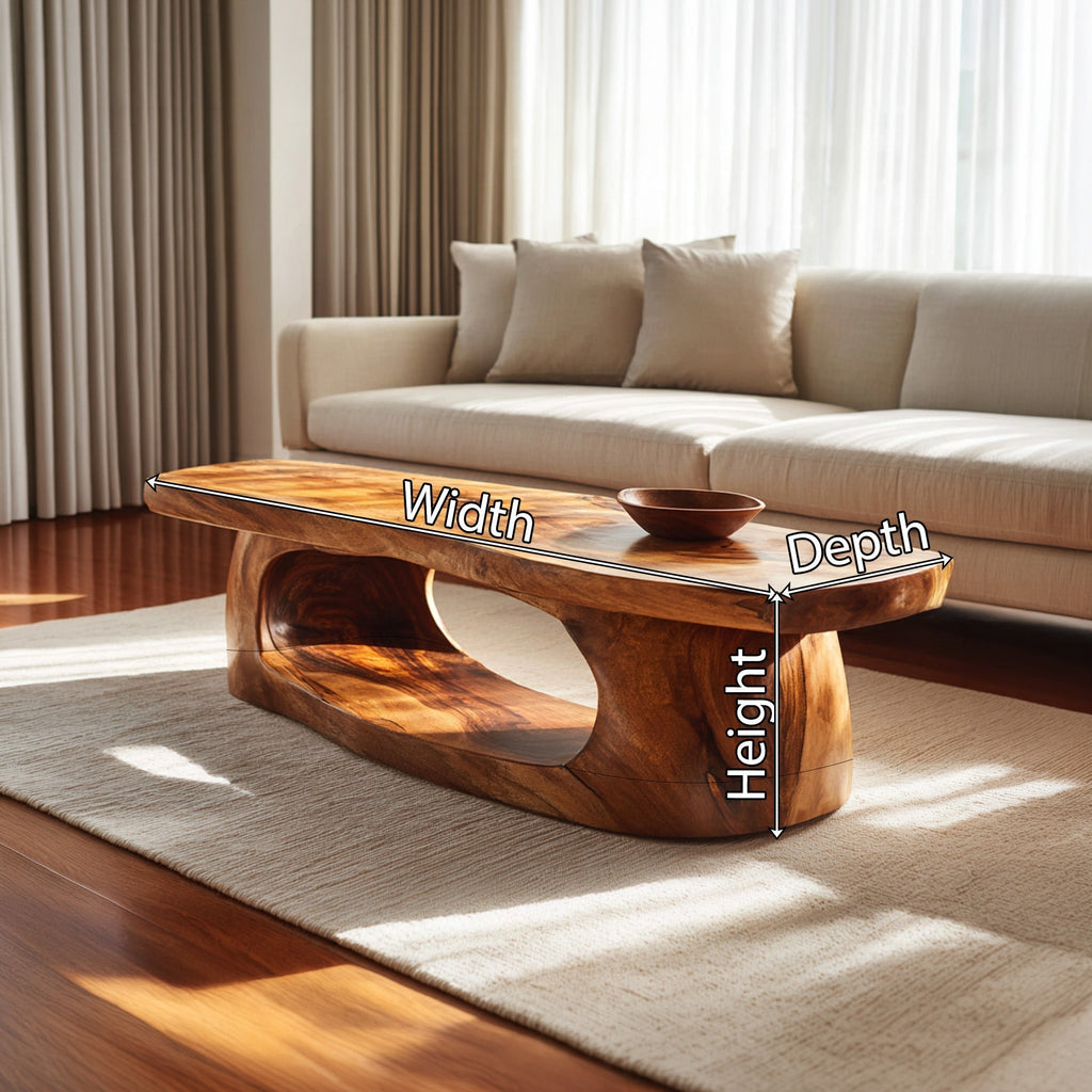 Organic Oval Coffee Table With Sculptural Open Base - view 8 of 8