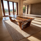 Live Edge Sculptural Coffee Table With Open Pedestal Base - view 8 of 8