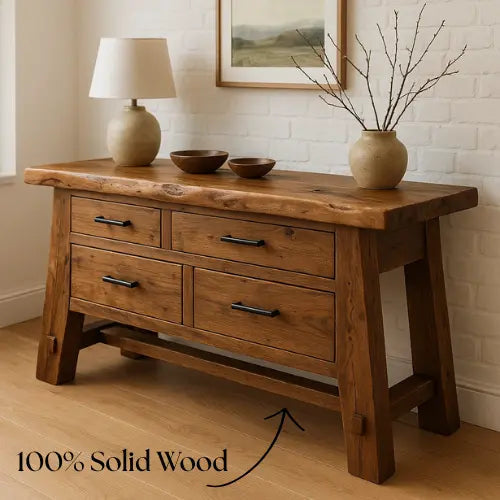 Rustic Solid Wood Console Table – Handcrafted with Timeless Character - view 3 of 5