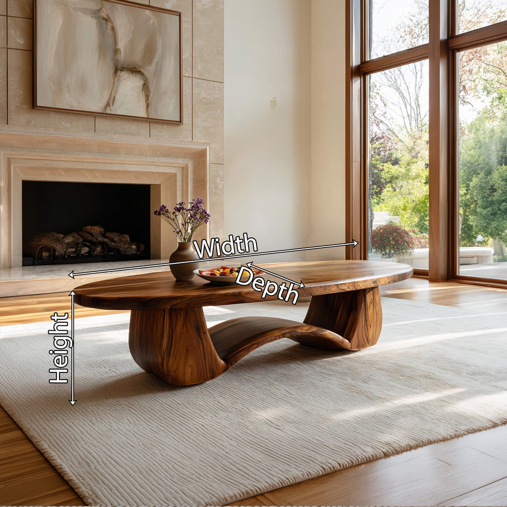 Organic Sculptural Coffee Table With Curved Base - view 8 of 8