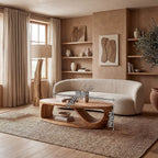 Sculptural Oval Coffee Table With Open Shelf Base - view 8 of 8