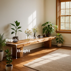 Handcrafted Solid Wood Bench – Rustic Live-Edge Slab Entryway Seating - view 2 of 5