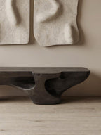 Contemporary Sculptural Bench With Carved Design For Living Room - view 4 of 7