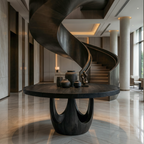 Modern Luxury Round Foyer Table For Entryway And Lobby - view 4 of 8