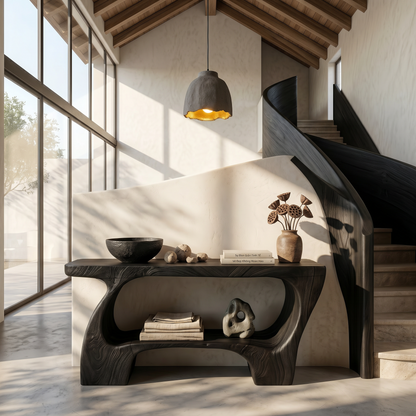 Contemporary Console Table With Artistic Open Structure For Living Room - view 4 of 8