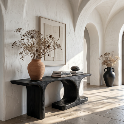 Organic Console Table With Sculptural Arched Form For Entryway - view 4 of 8