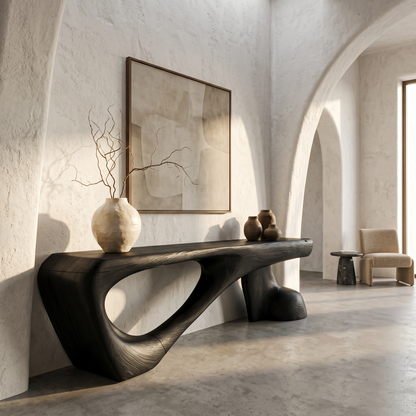 Rustic Console Table With Organic Root Form For Hallway - view 4 of 8