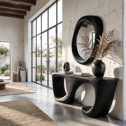 Contemporary Console Table With Curved Open Structure For Living Room - view 4 of 8