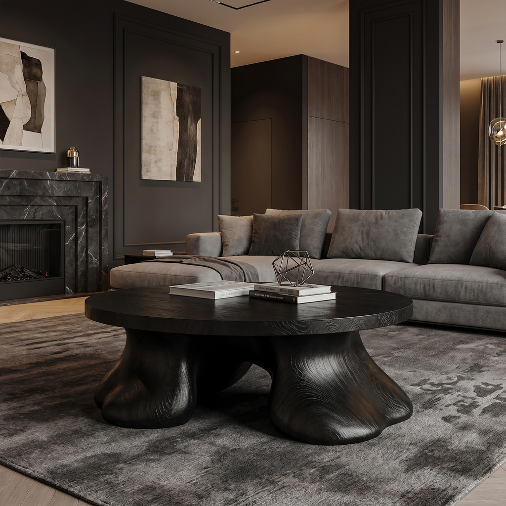 Sculptural Coffee Table With Organic Freeform Top For Living Room - view 4 of 8