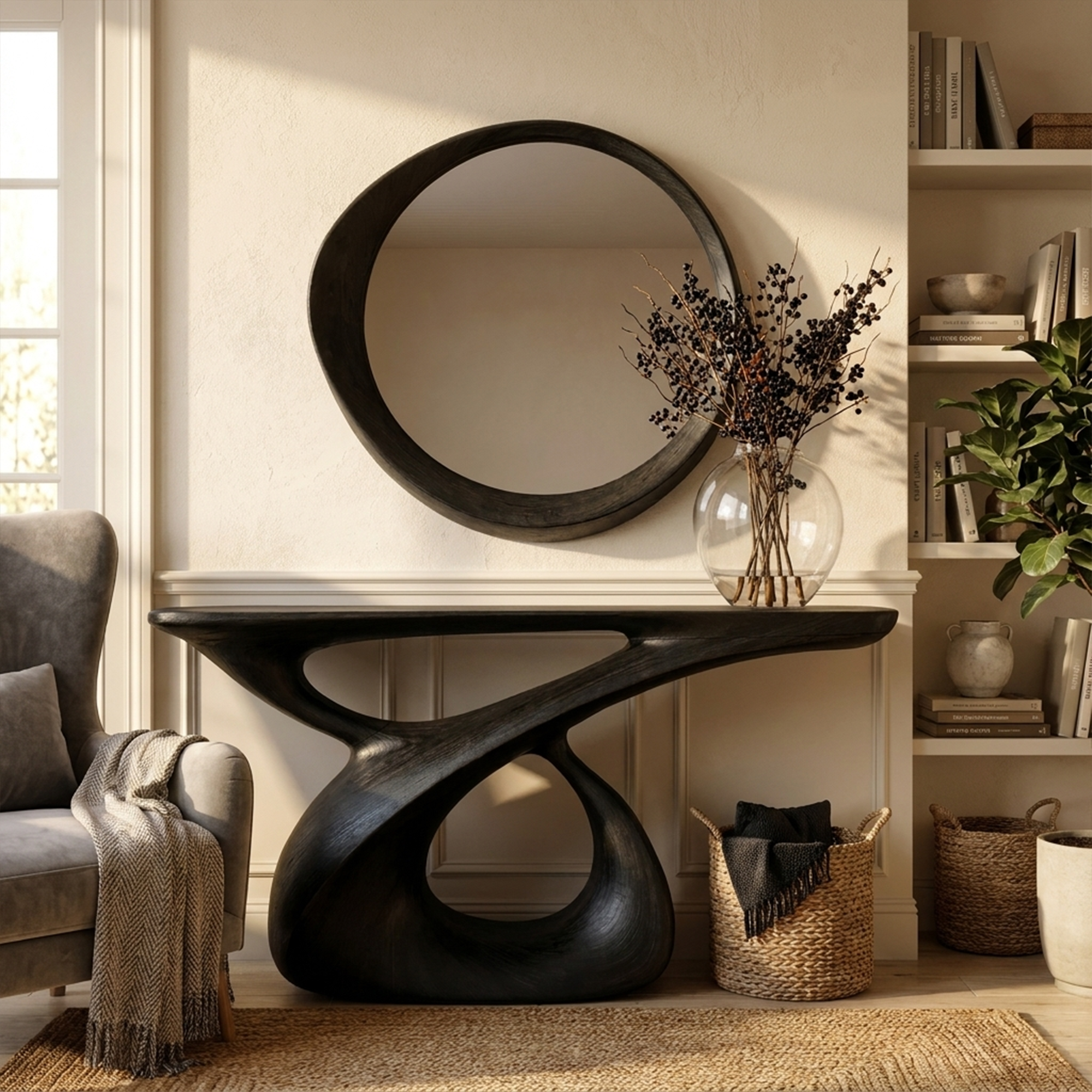 Mid Century Console Table Entryway And Hallway - view 4 of 8