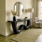 Organic Wave Base Console Table Entryway Hallway Living Room - view 4 of 8