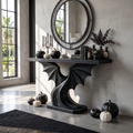 Modern Console Table Handcrafted Organic Sculptural Design For Entryway Hallway - view 4 of 8