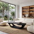 Wabi Sabi Coffee Table With Handcrafted Organic Wood Form For Living Room - view 4 of 8