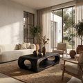 Nature Inspired Coffee Table With Flowing Open Form Base For Living Room - view 4 of 8