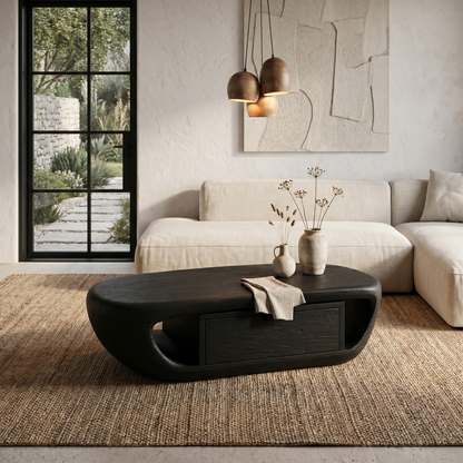 Modern Coffee Table With Built In Storage Shelf For Living Room - view 3 of 8