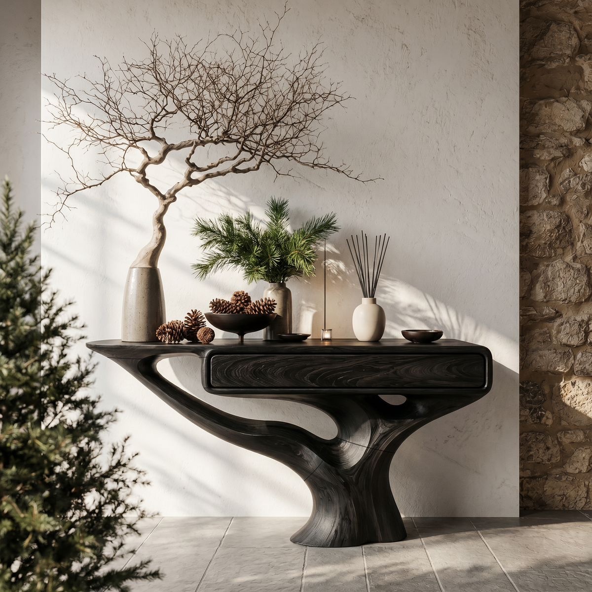 Modern Console Table With Storage Cabinet For Living Room - view 4 of 8