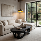 Sculptural Coffee Table With Interlocking Wood Base For Living Room - view 4 of 8