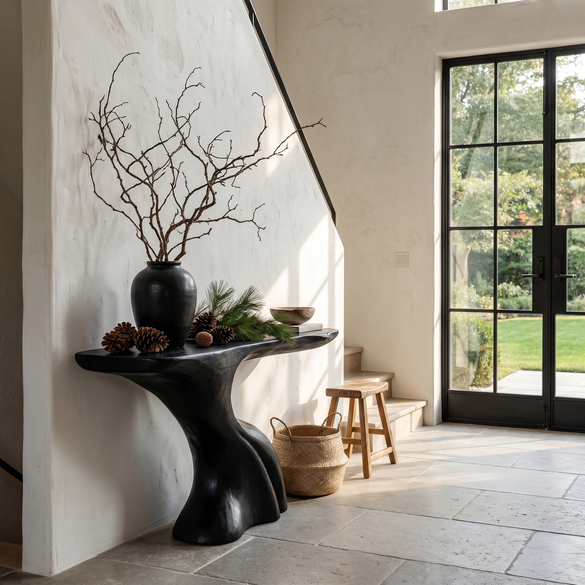 Nature Inspired Console Table With Artistic Tree Structure For Living Room - view 4 of 8