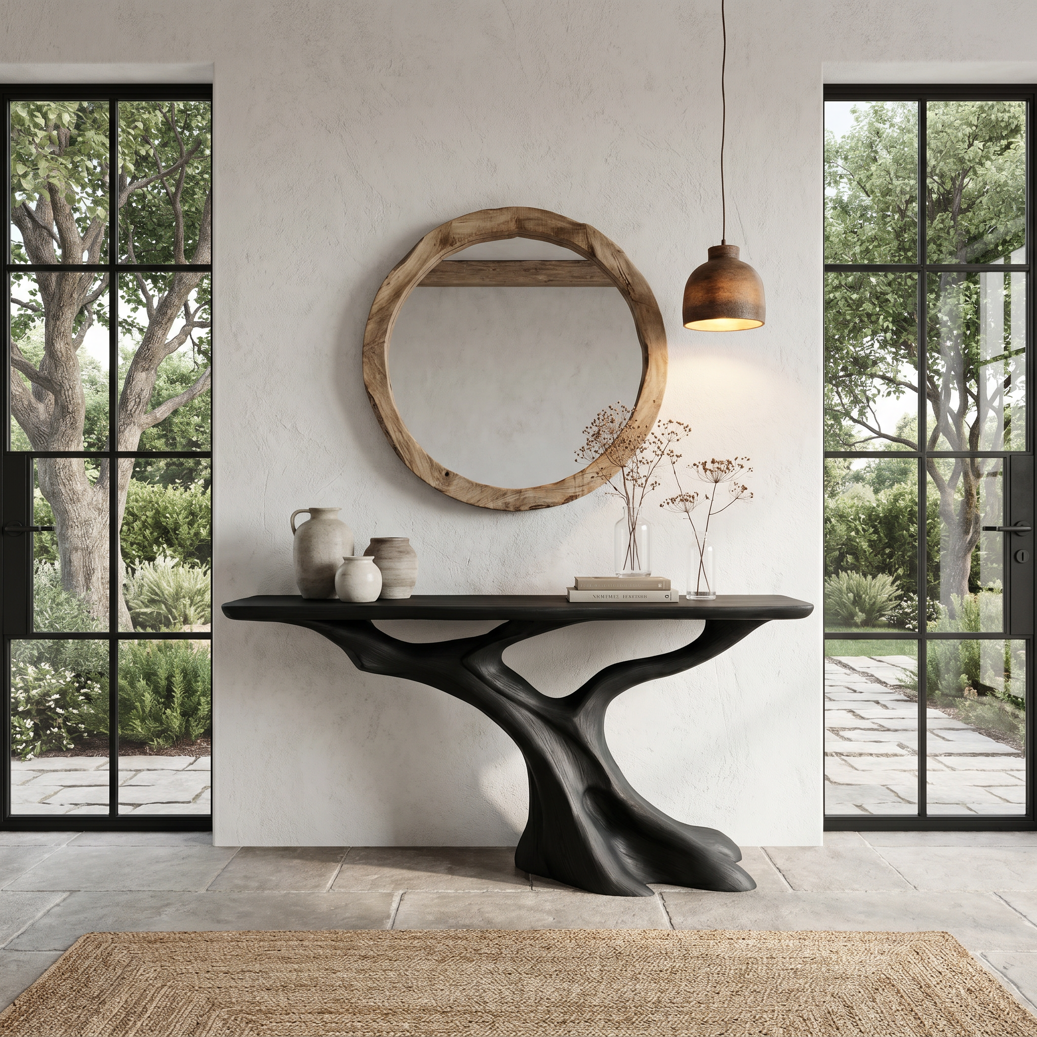 Nature Inspired Console Table With Tree Root Base For Entryway And Living Room - view 4 of 8
