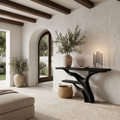Sculptural Console Table With Abstract Branch Inspired Base And Solid Wood Top For Entryway - view 4 of 8