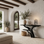 Sculptural Console Table With Abstract Branch Inspired Base And Solid Wood Top For Entryway - view 4 of 8