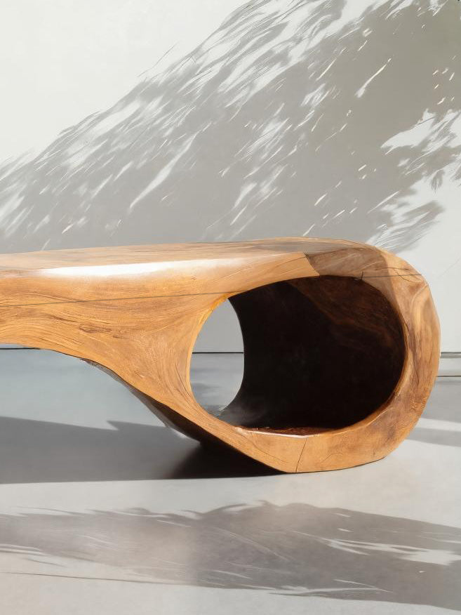 Artistic Sculptural Organic Bench For Entryway Decor - view 4 of 7