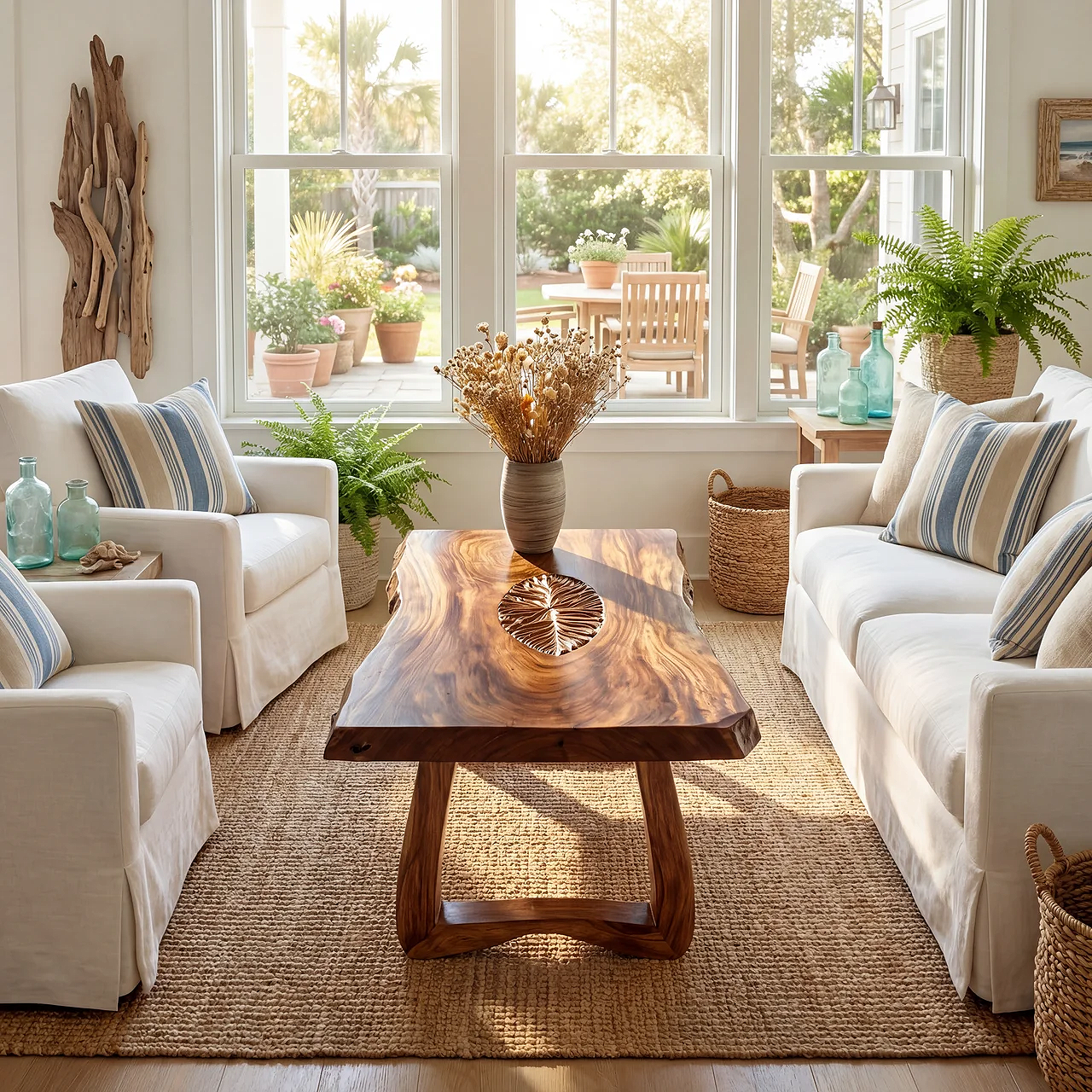Live Edge Coffee Table with Sculptural Curved Base - view 4 of 7