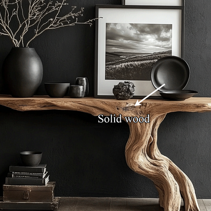 Rustic Console Table Driftwood Live Edge Natural Wood Gift - view 3 of 5