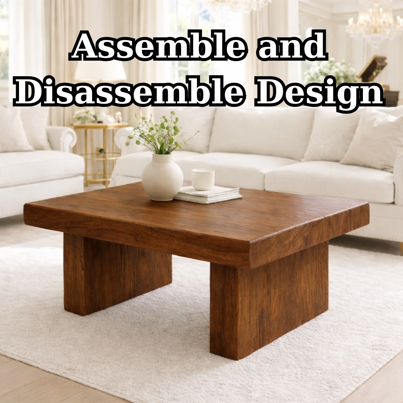 Solid Wood Coffee Table for Modern Living Rooms - view 8 of 9