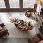 Sculptural Oval Coffee Table with Open Curve Base - view 6 of 7