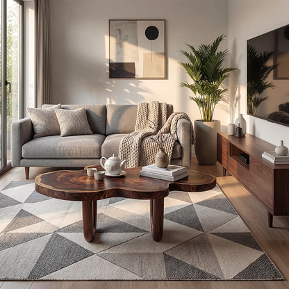 Sculptural Cloud Coffee Table with Curved Base Design - view 3 of 7