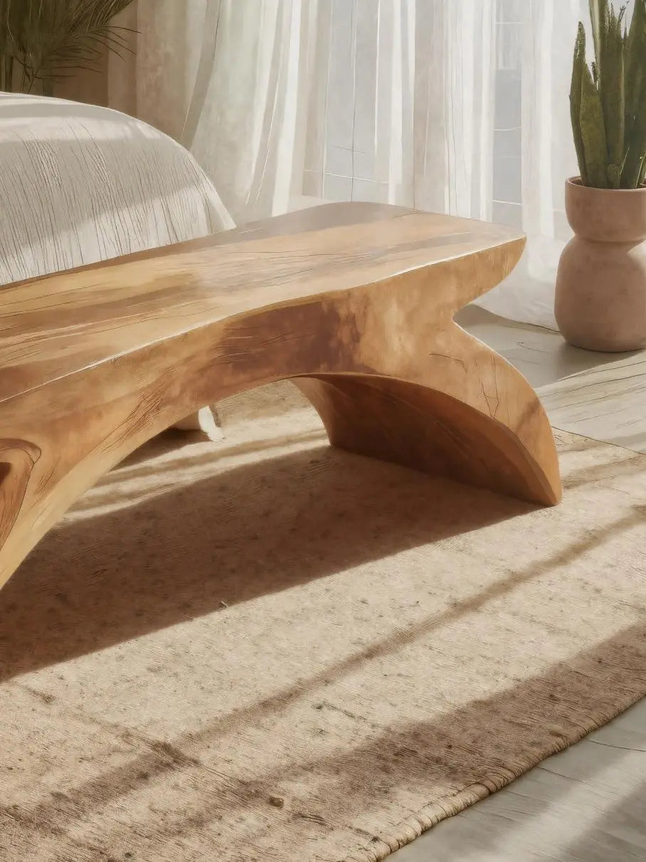 Organic Sculptural Bench For Bedroom Or Living Room - view 4 of 7