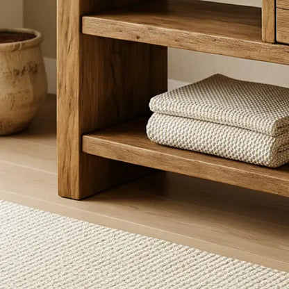 Handcrafted Natural Wood Console Table – Minimal Organic Design - view 4 of 5