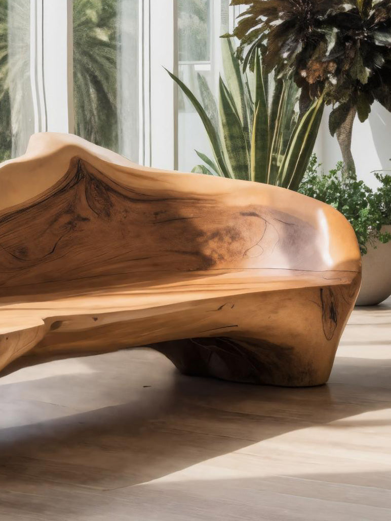 Sculptural Bench With Organic Design For Living Room - view 4 of 7
